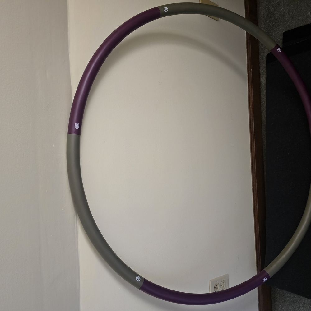 Purple and Gray Weighted Exercise Hula Hoop